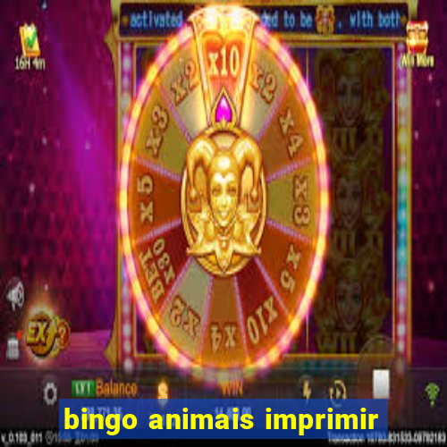 bingo animais imprimir